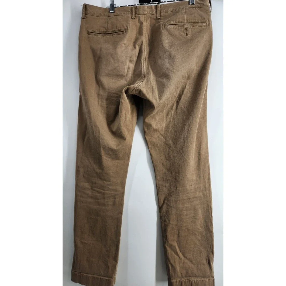 J. Crew Men's 32X30 Tan Khaki Chino Tapered Fit Pants‎ Dress Casual Cotton